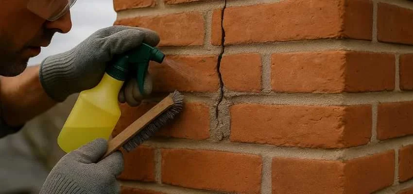 Cracked Chimney Bricks Repair in Chilliwack